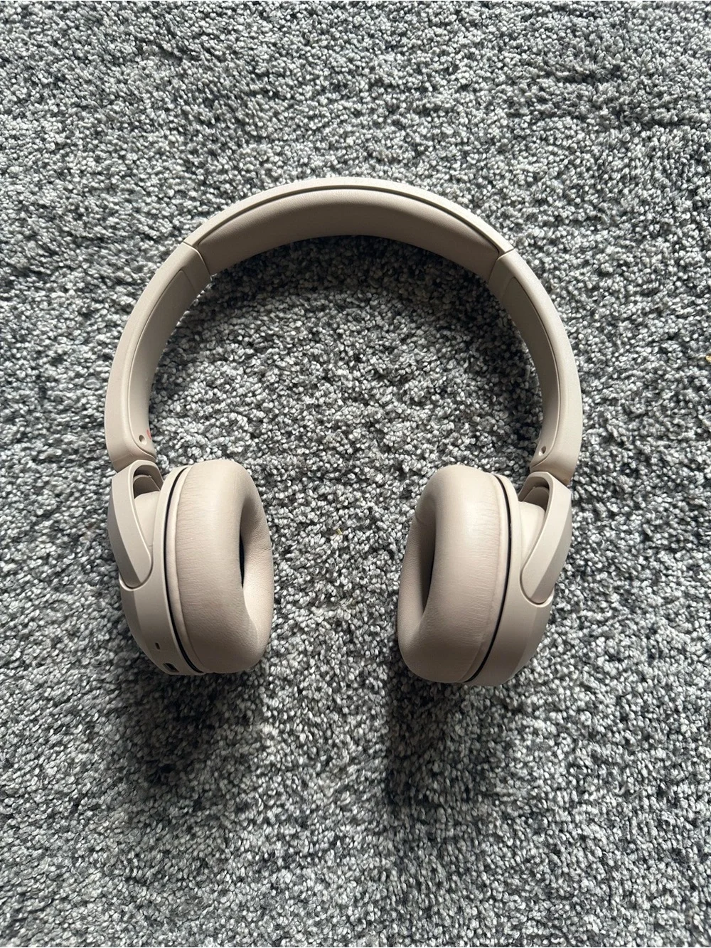 Beige Sony Wireless Headphones